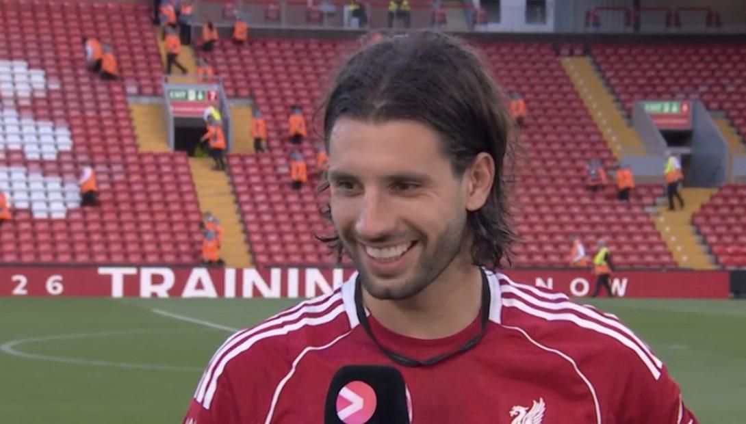 索博谈任意球破门:之前都是阿诺德在踢,现在我终于有机会了